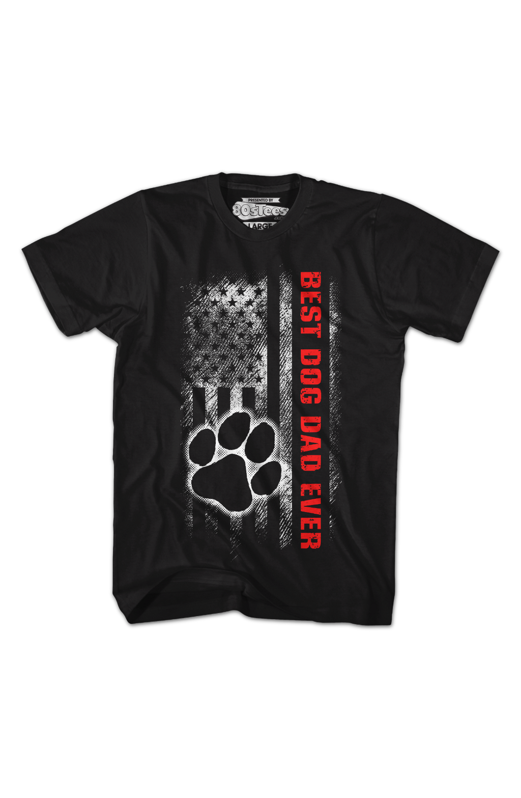 Paw & Flag Best Dog Dad Ever T-Shirt Hoodie, Sweatshirt | CiraTrend.com (Image 2)