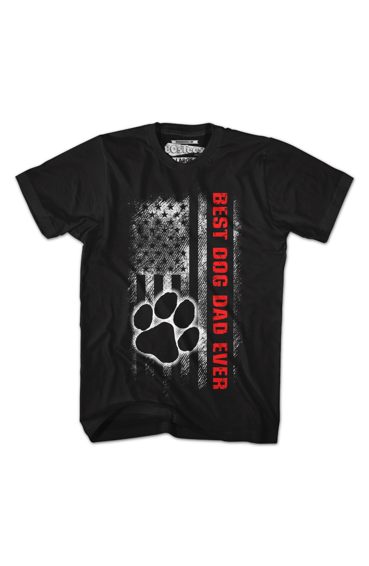 Paw & Flag Best Dog Dad Ever T-Shirt Hoodie, Sweatshirt | CiraTrend.com (Image 2)