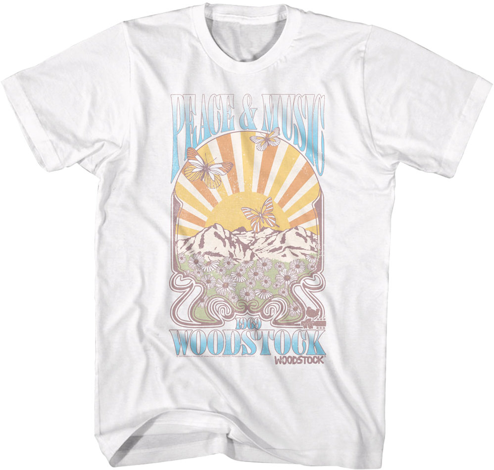 Peace & Music Woodstock T-Shirt Hoodie, Sweatshirt | CiraTrend.com (Image 1)