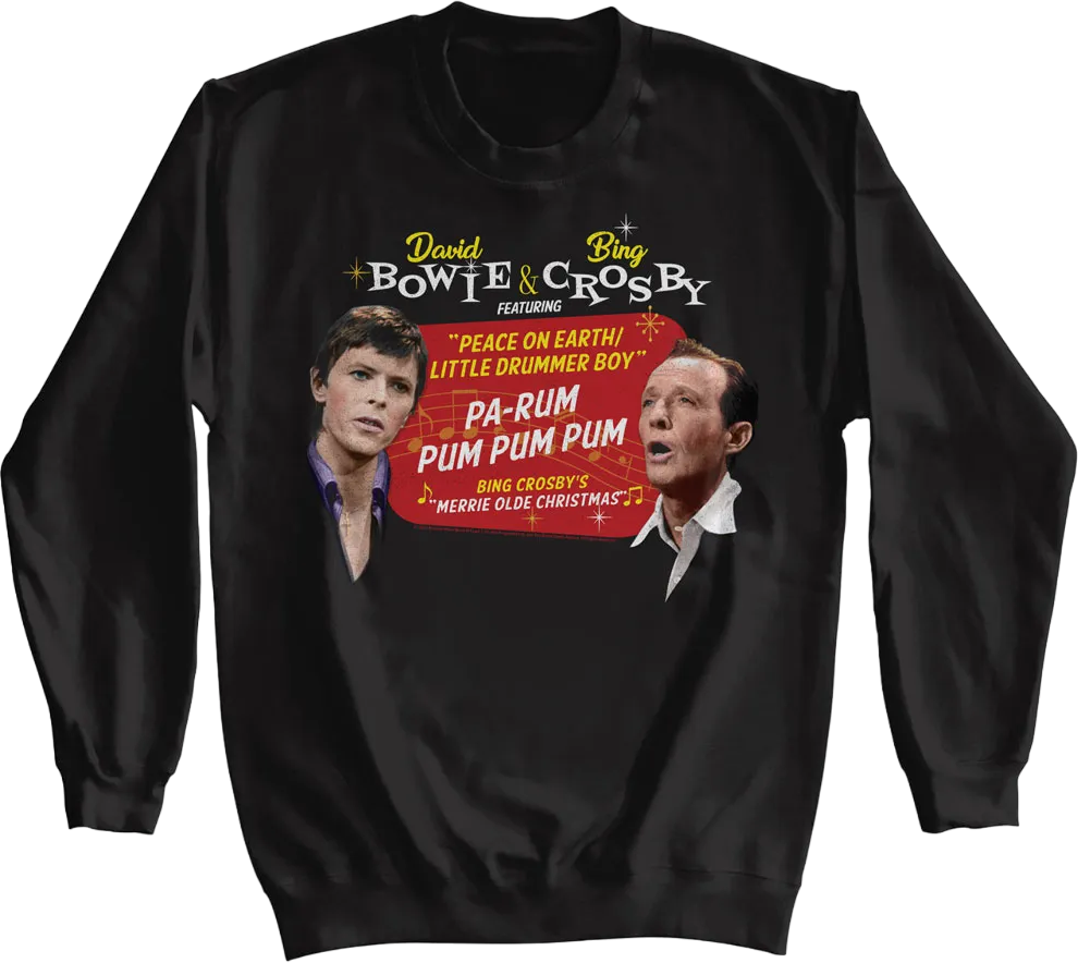 Peace On Earth/Little Drummer Boy David Bowie & Bing Crosby Sweatshirt T-Shirts, Hoodie | CiraTrend.com (Image 1)