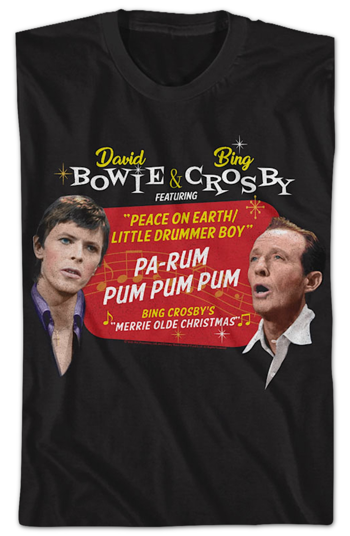 Peace On Earth/Little Drummer Boy David Bowie & Bing Crosby T-Shirt Hoodie, Sweatshirt | CiraTrend.com (Image 2)