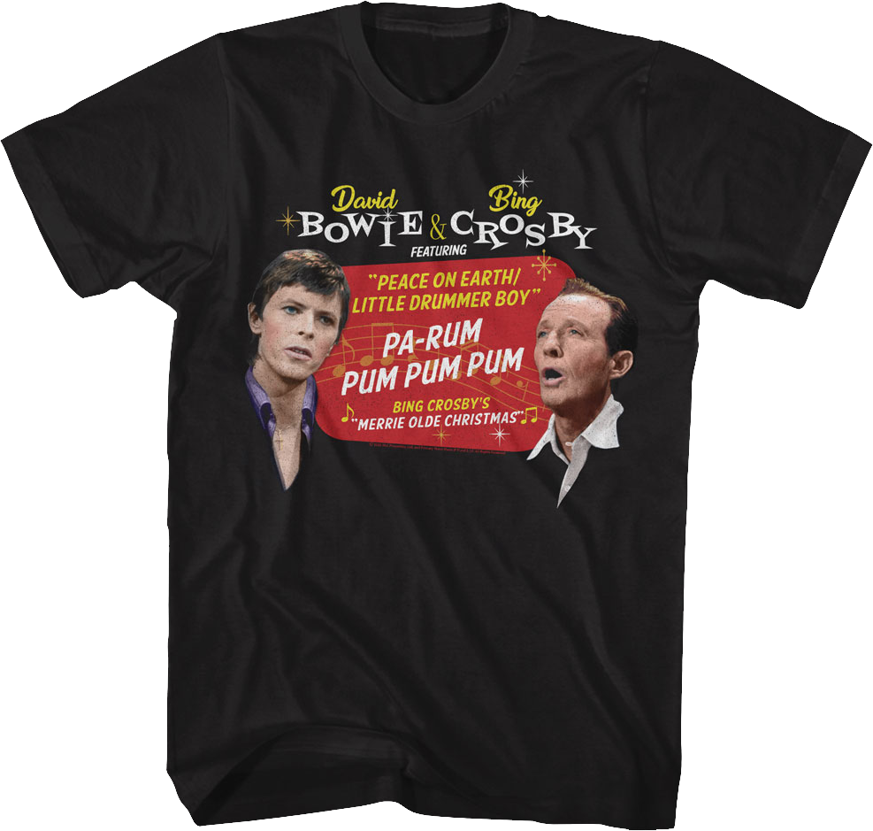 Peace On Earth/Little Drummer Boy David Bowie & Bing Crosby T-Shirt Hoodie, Sweatshirt | CiraTrend.com (Image 1)