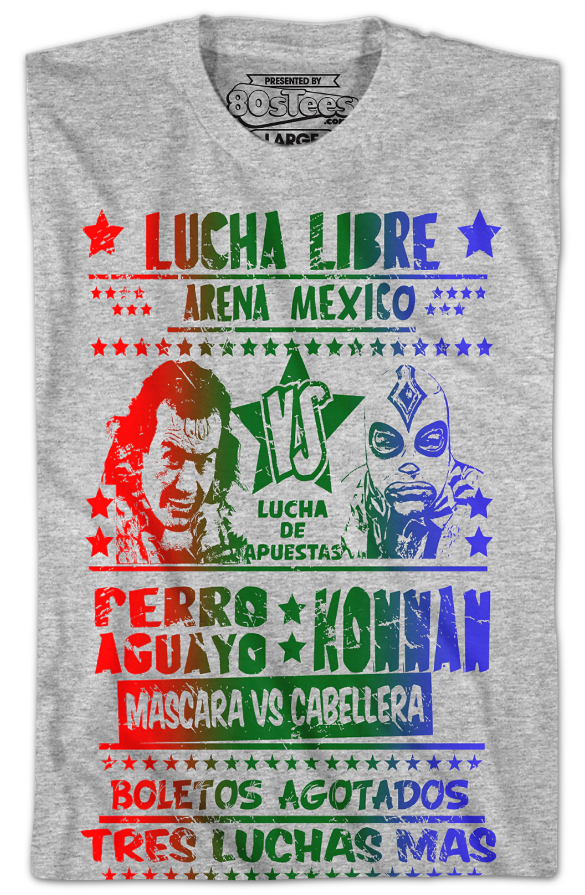 Perro Aguayo vs Konnan Luchador T-Shirt Hoodie, Sweatshirt | CiraTrend.com (Image 2)
