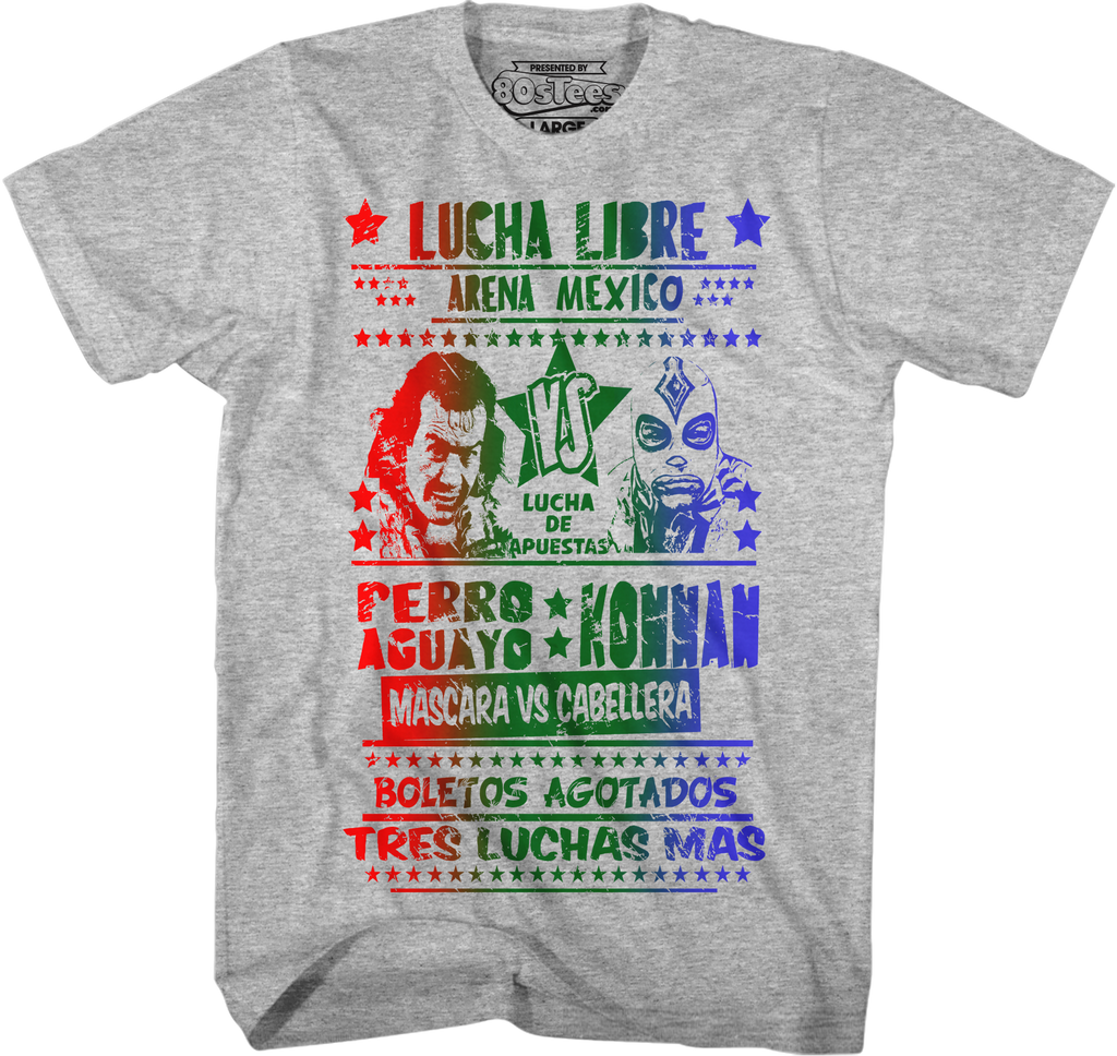 Perro Aguayo vs Konnan Luchador T-Shirt Hoodie, Sweatshirt | CiraTrend.com (Image 1)
