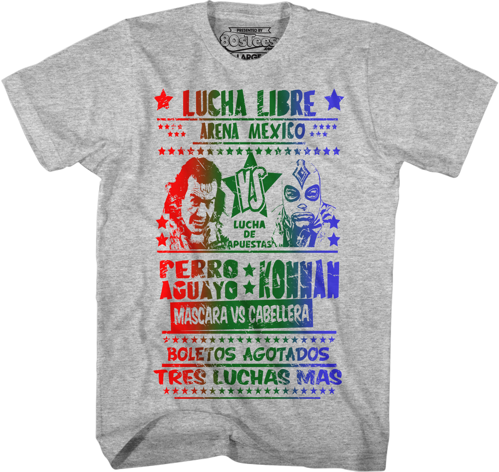Perro Aguayo vs Konnan Luchador T-Shirt Hoodie, Sweatshirt | CiraTrend.com (Image 1)