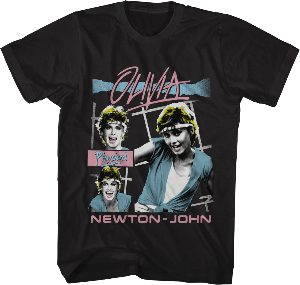Physical Collage Olivia Newton-John T-Shirt Hoodie, Sweatshirt | CiraTrend.com (Image 1)