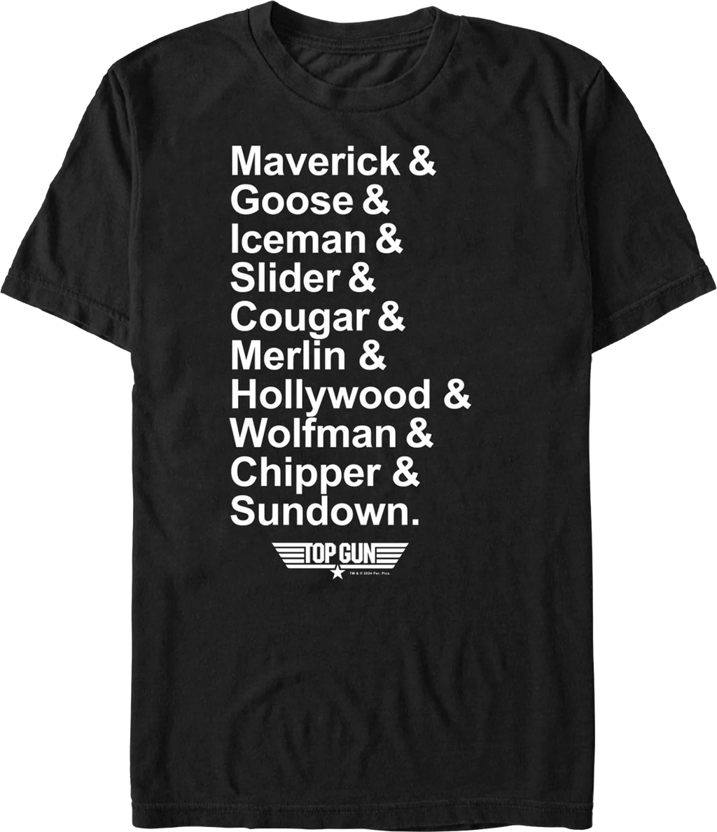 Pilot Names Top Gun T-Shirt Hoodie, Sweatshirt | CiraTrend.com (Image 1)
