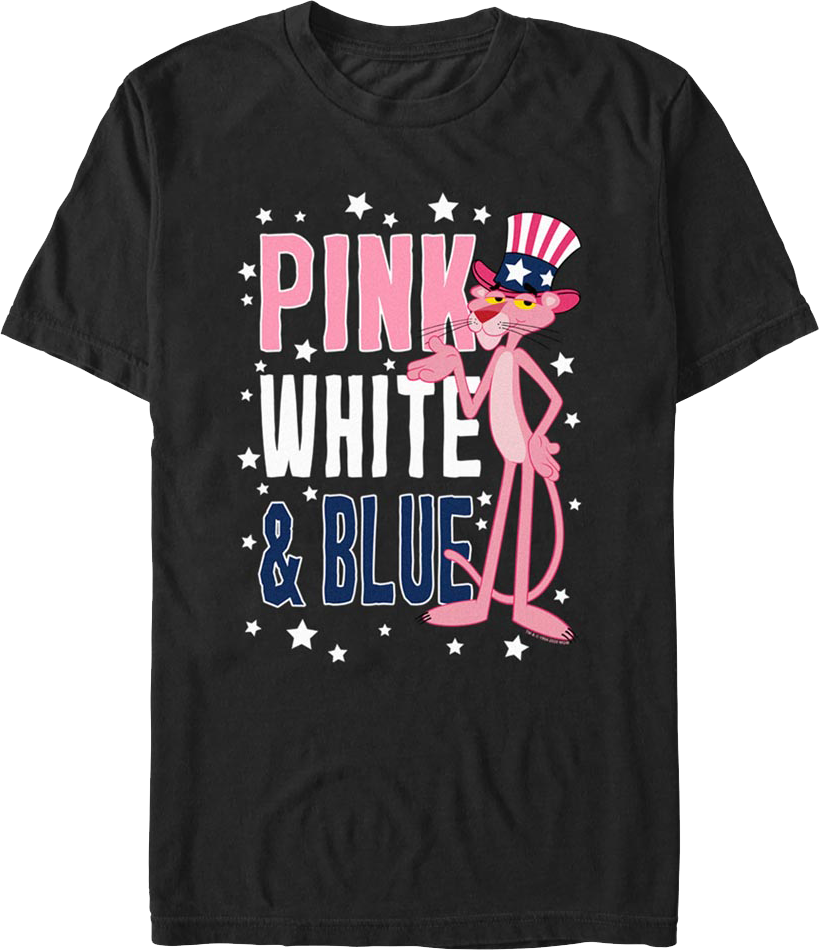 Pink White & Blue Pink Panther T-Shirt Hoodie, Sweatshirt | CiraTrend.com (Image 1)