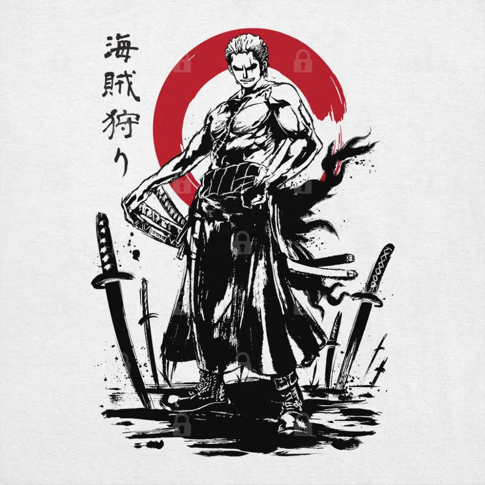 Pirate Hunter Swordsman Sumi-e Hoodie T-Shirts, Sweatshirt | CiraTrend.com (Image 1)