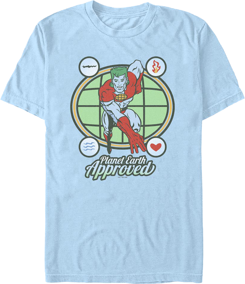 Planet Earth Approved Captain Planet T-Shirt Hoodie, Sweatshirt | CiraTrend.com (Image 1)