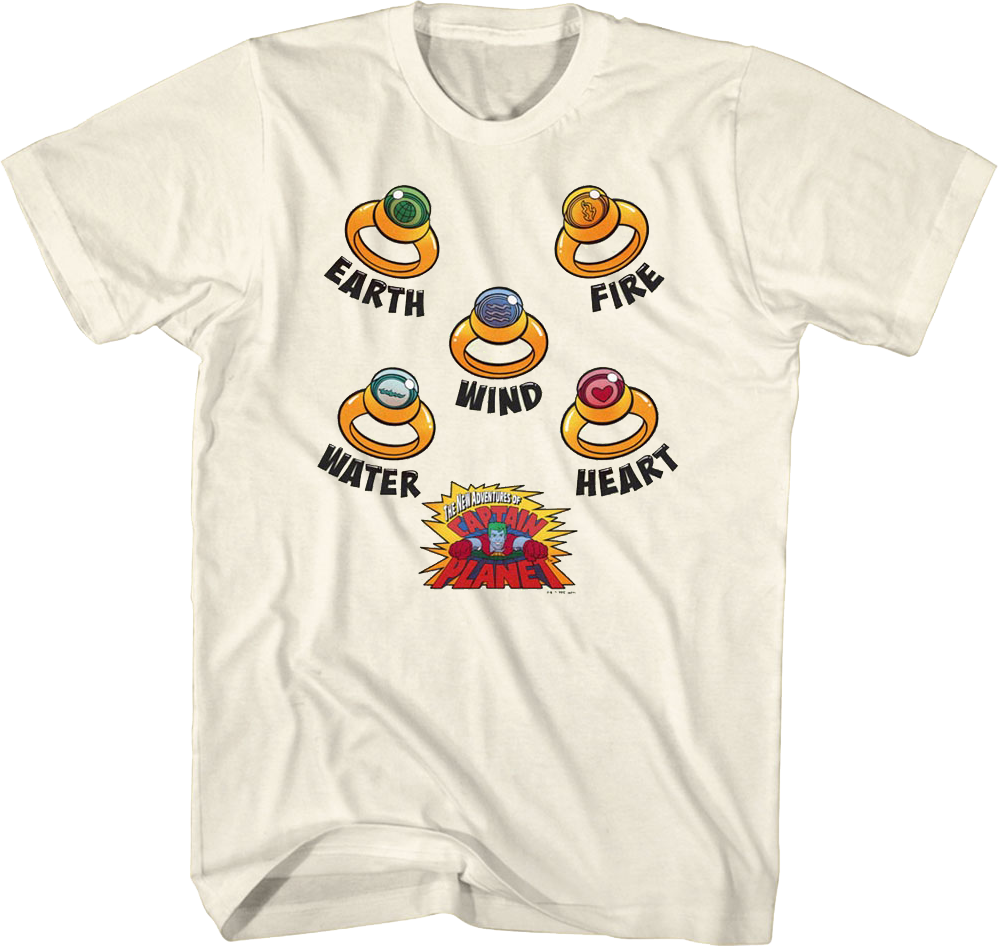 Planeteer Rings Captain Planet T-Shirt Hoodie, Sweatshirt | CiraTrend.com (Image 1)