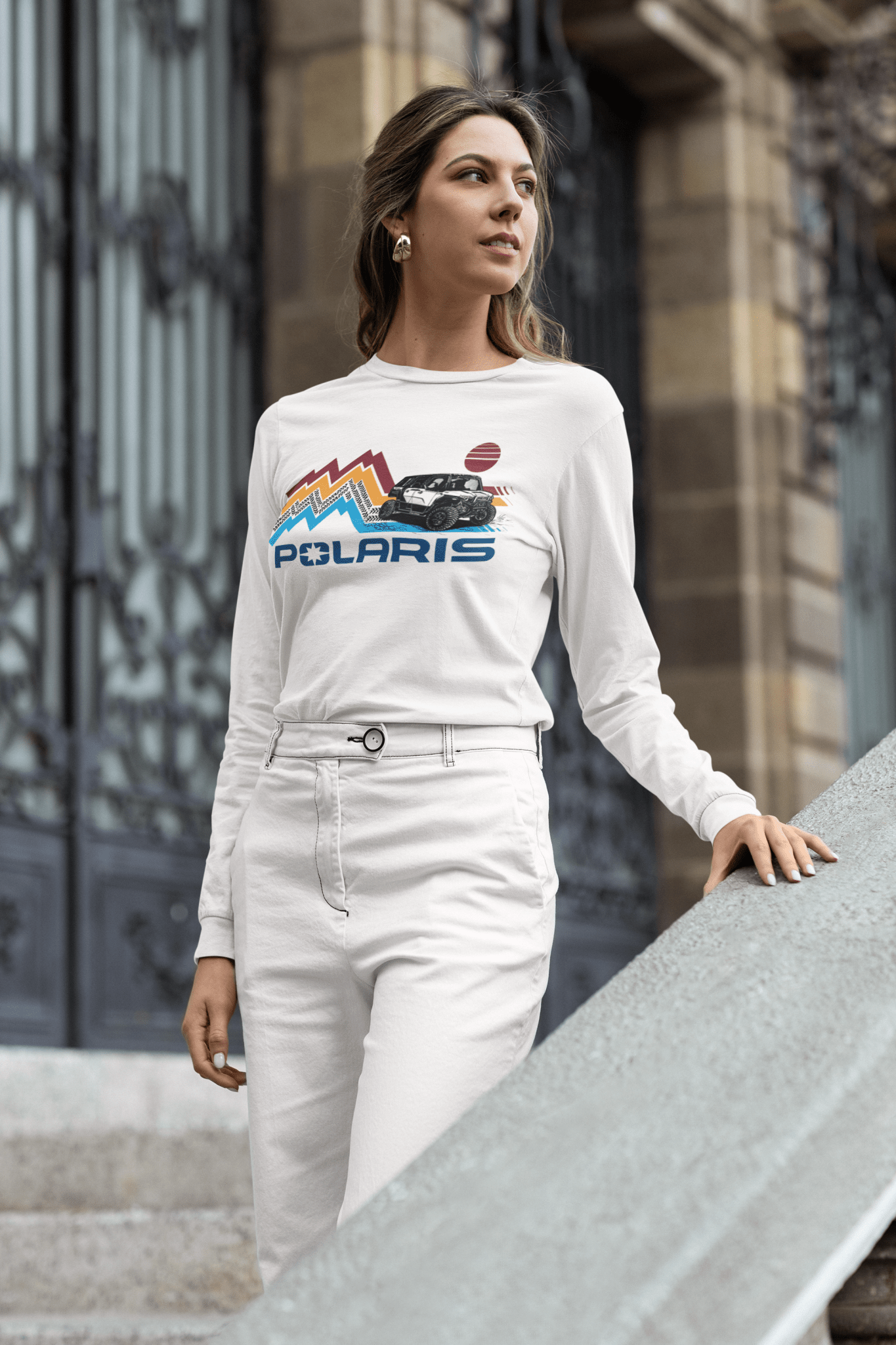 Polaris Adventure Ready Off-Road Longsleeve Tee Hoodie, Sweatshirt | CiraTrend.com (Image 3)