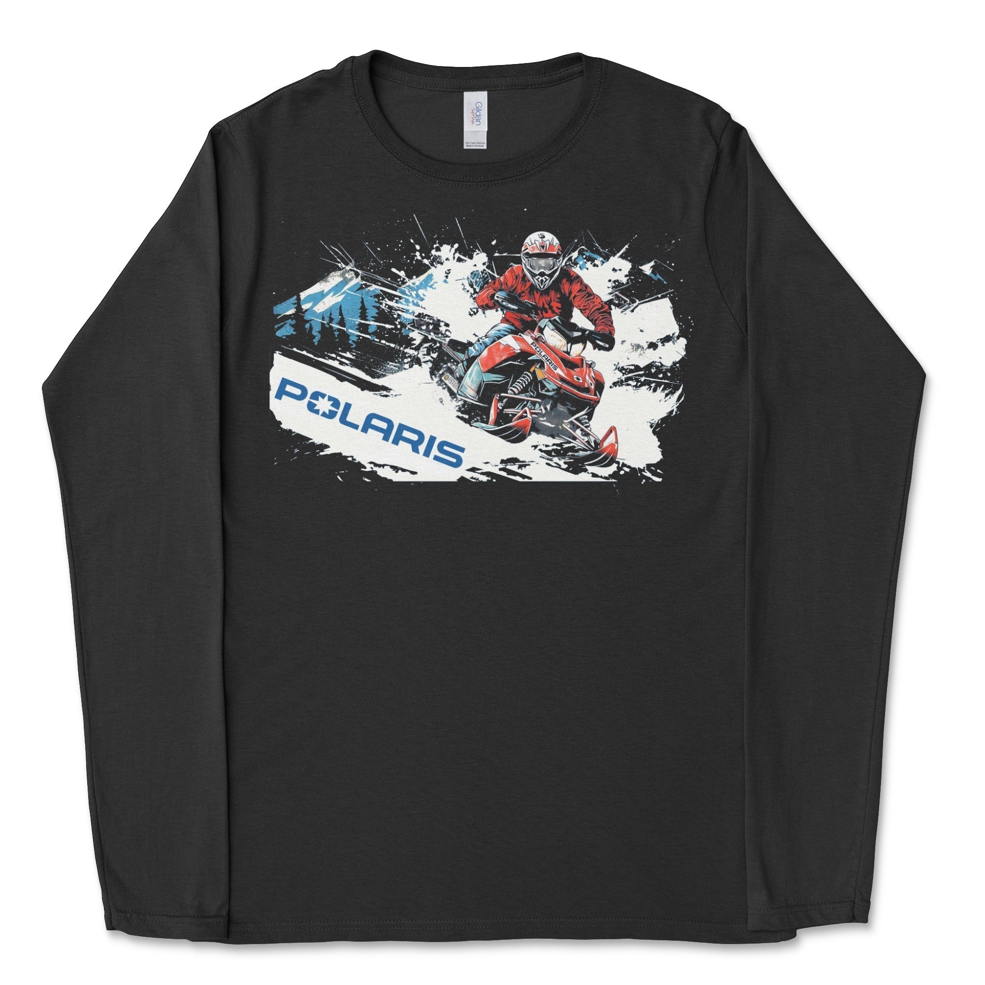 Polaris Adventure Snowmobile Long-Sleeve Tee Hoodie, Sweatshirt | CiraTrend.com (Image 1)