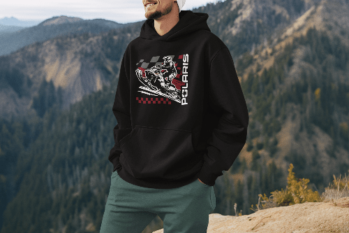 Polaris Hoodie: The Essential Gear for Every Snowmobile Rider T-Shirts, Sweatshirt | CiraTrend.com (Image 2)