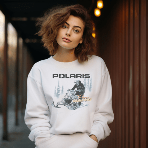 Polaris I'd Rather Be Snowmobiling Long Sleeve Tee Hoodie, Sweatshirt | CiraTrend.com (Image 3)