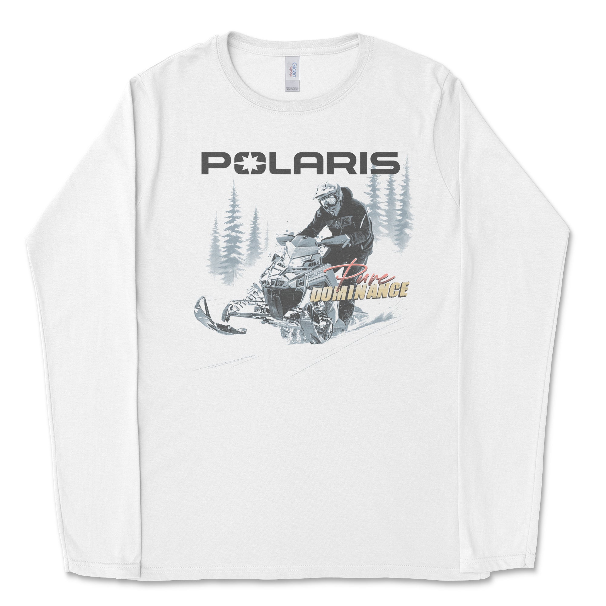 Polaris I'd Rather Be Snowmobiling Long Sleeve Tee Hoodie, Sweatshirt | CiraTrend.com (Image 1)