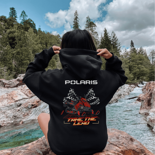 Polaris Indy Snowmobile Zip-Up Hoodie T-Shirts, Sweatshirt | CiraTrend.com (Image 2)