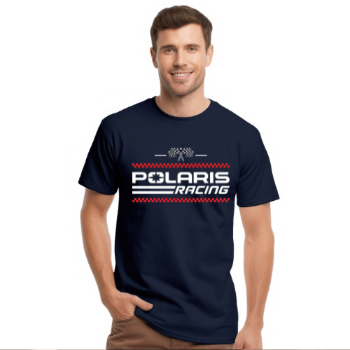 Polaris Men's Big and Tall Racing Flag T-shirt Hoodie, Sweatshirt | CiraTrend.com (Image 2)