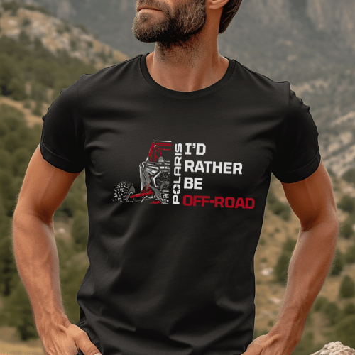 Polaris Men's Big and Tall RZR Shirt-I'd Rather Be Off Road Hoodie, Sweatshirt | CiraTrend.com (Image 2)