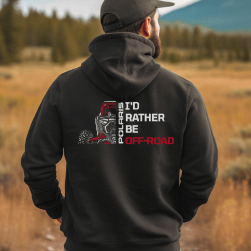 Polaris RZR - Black Zip-Up Hoodie T-Shirts, Sweatshirt | CiraTrend.com (Image 2)