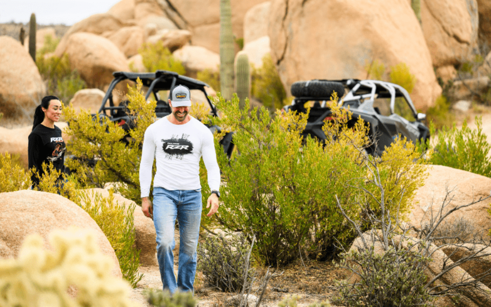 Polaris RZR White Long Sleeve Tee: Adventure-Ready Gear Hoodie, Sweatshirt | CiraTrend.com (Image 2)
