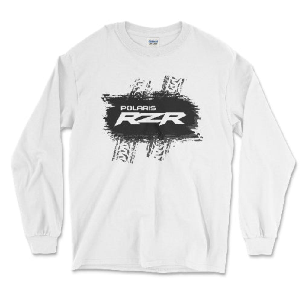 Polaris RZR White Long Sleeve Tee: Adventure-Ready Gear Hoodie, Sweatshirt | CiraTrend.com (Image 1)