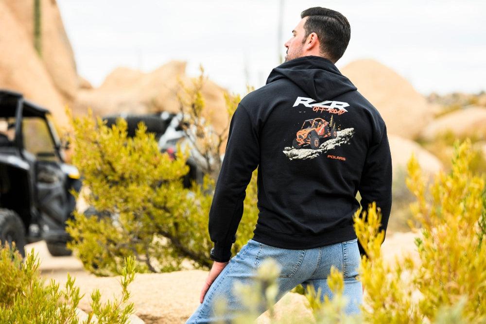 Polaris RZR Zip-Up Hoodie-Exclusive Polaris Apparel T-Shirts, Sweatshirt | CiraTrend.com (Image 3)