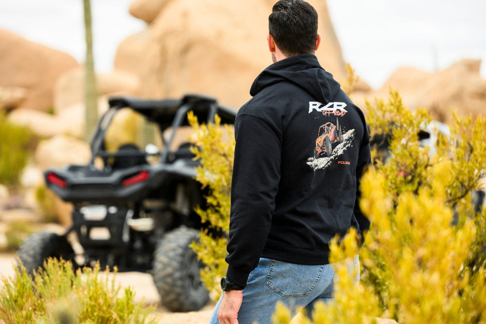 Polaris RZR Zip-Up Hoodie-Exclusive Polaris Apparel T-Shirts, Sweatshirt | CiraTrend.com (Image 2)