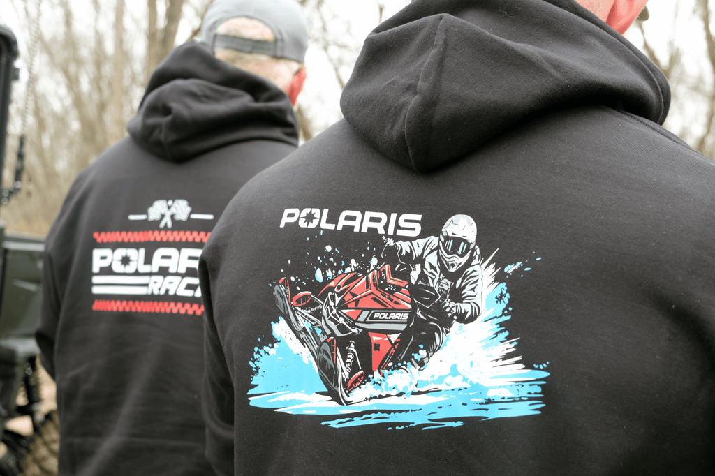 Polaris Snowmobile Black Zip-Up Hoodie T-Shirts, Sweatshirt | CiraTrend.com (Image 2)