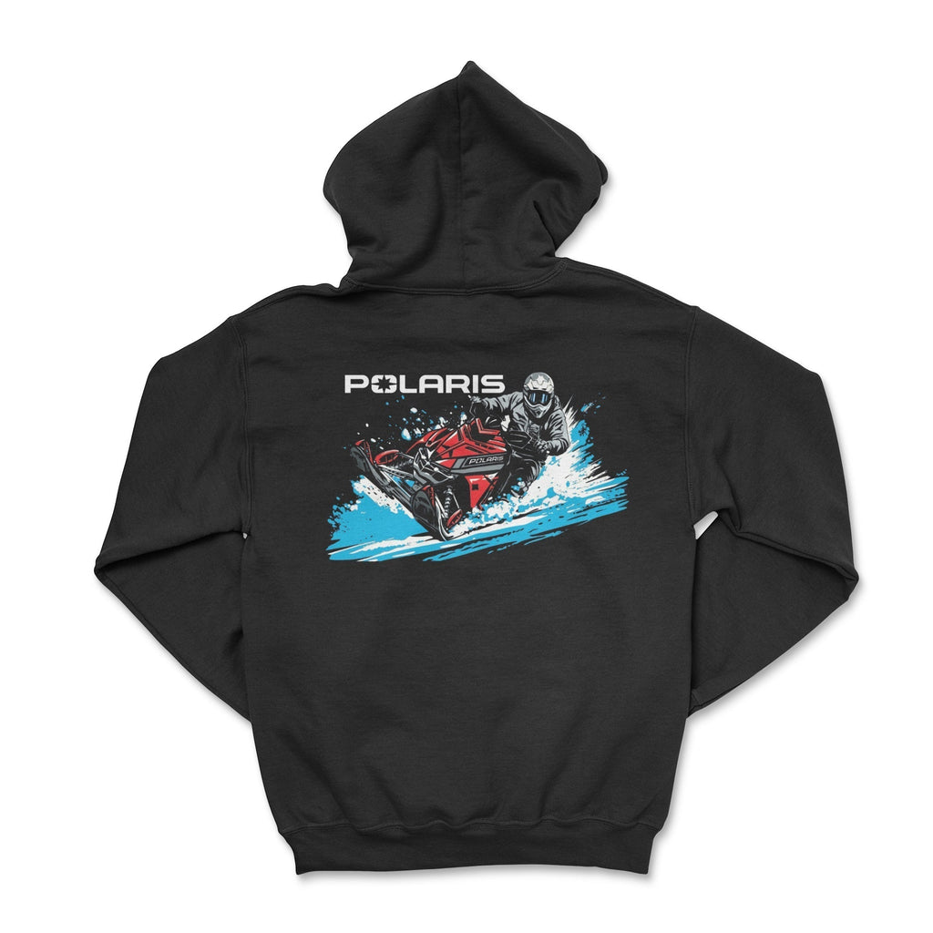 Polaris Snowmobile Black Zip-Up Hoodie T-Shirts, Sweatshirt | CiraTrend.com (Image 1)