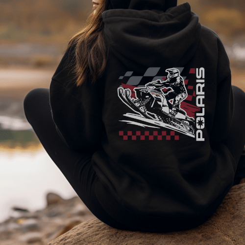 Polaris Snowmobile Gear Zip-Up Hoodie T-Shirts, Sweatshirt | CiraTrend.com (Image 2)