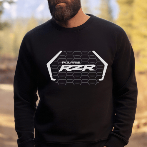 Polaris SXS - RZR Black Longsleeve Tee Hoodie, Sweatshirt | CiraTrend.com (Image 2)