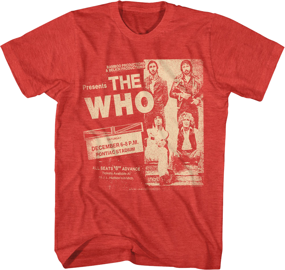 Pontiac Stadium Concert The Who T-Shirt Hoodie, Sweatshirt | CiraTrend.com (Image 1)