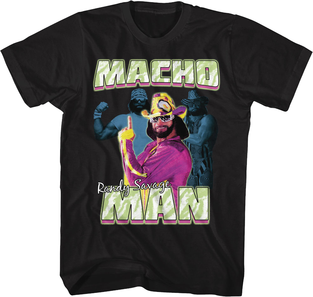 Posing Collage Macho Man Randy Savage T-Shirt Hoodie, Sweatshirt | CiraTrend.com (Image 1)