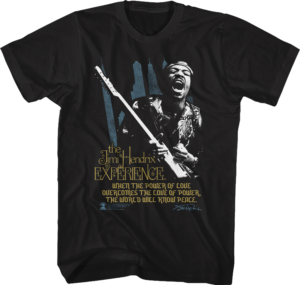 Power Of Love Jimi Hendrix T-Shirt Hoodie, Sweatshirt | CiraTrend.com (Image 1)