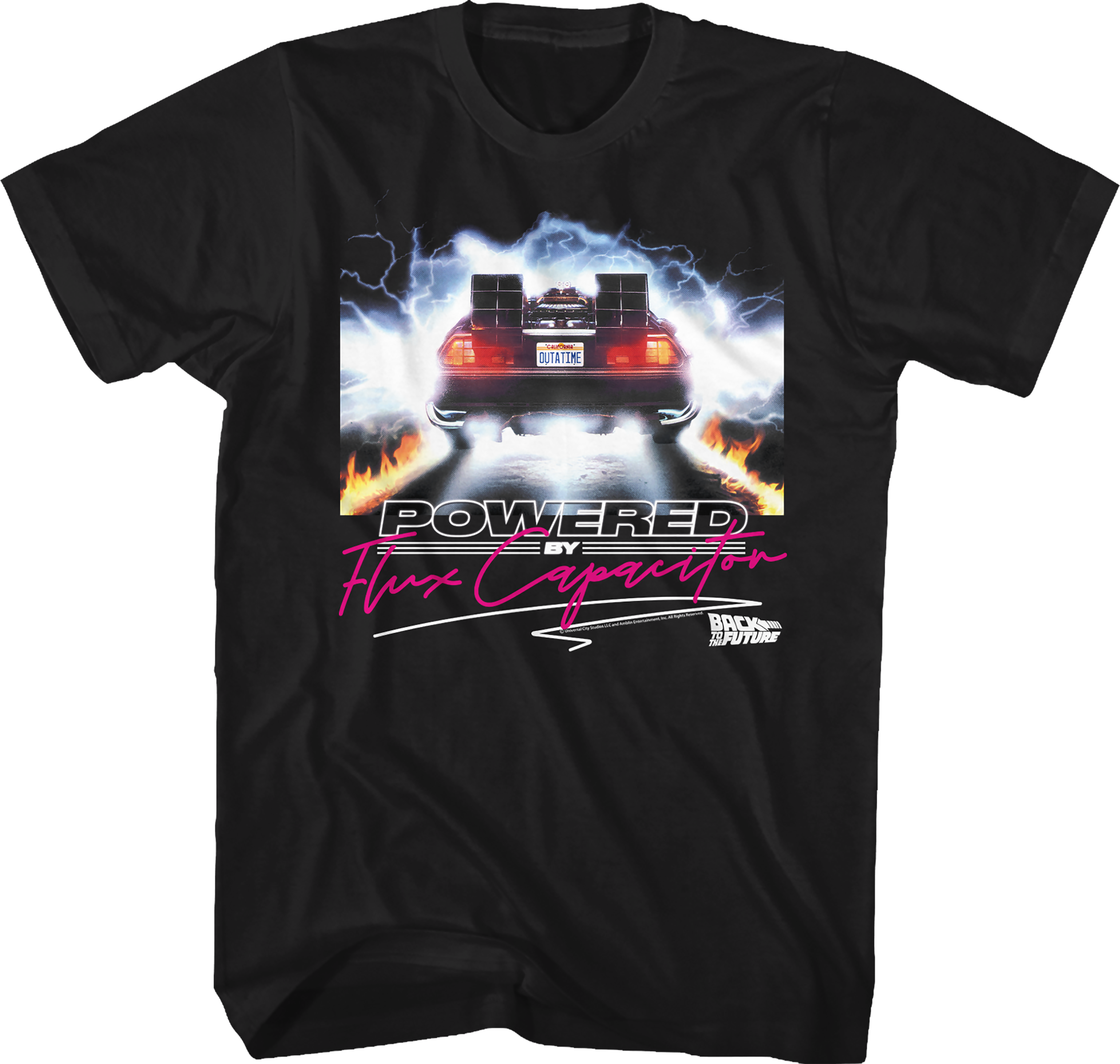 Powered By Flux Capacitor Back To The Future T-Shirt Hoodie, Sweatshirt | CiraTrend.com (Image 1)