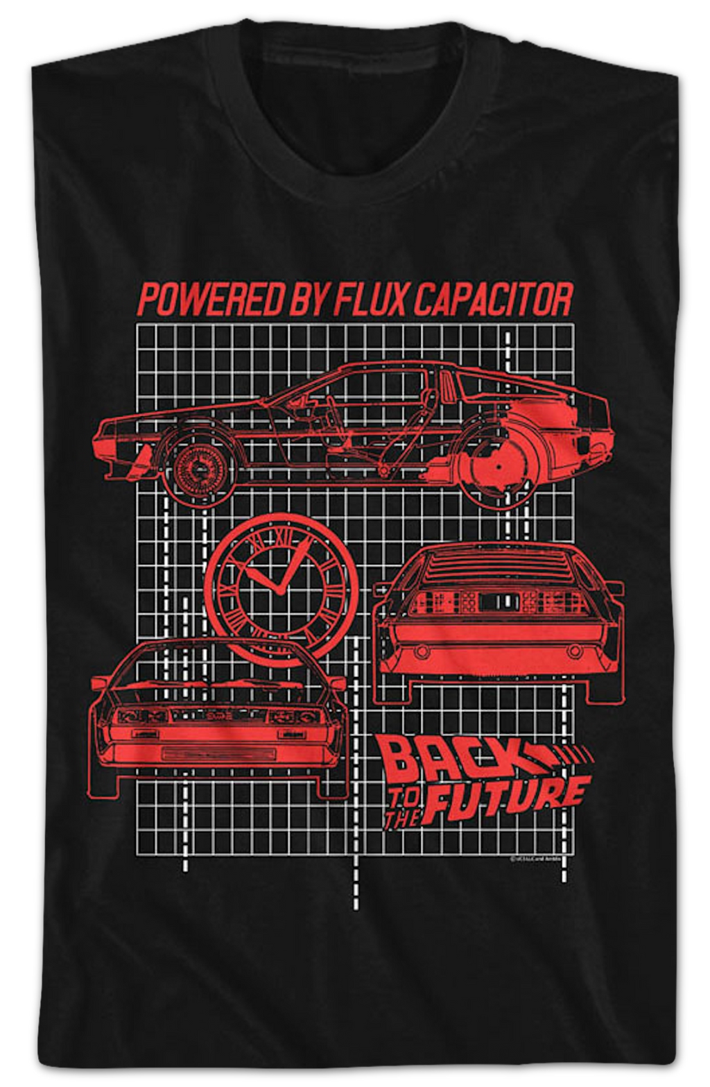 Powered By Flux Capacitor Blueprints Back To The Future T-Shirt Hoodie, Sweatshirt | CiraTrend.com (Image 2)