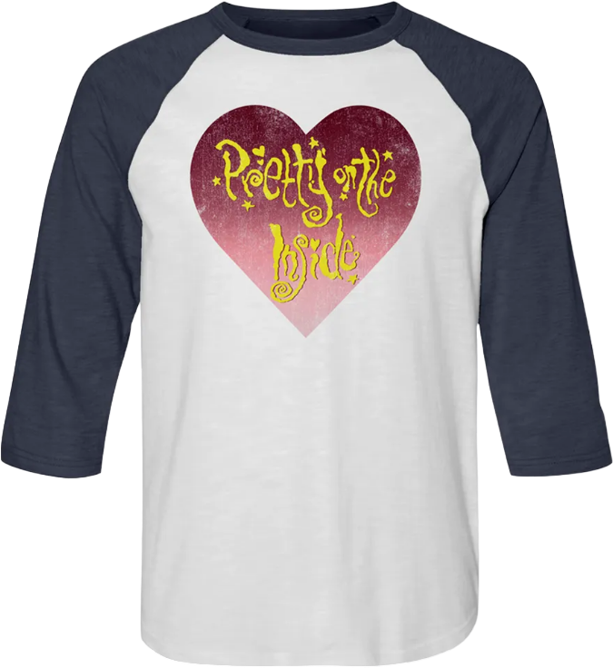Pretty on the Inside Hole Raglan Baseball Shirt Hoodie, Sweatshirt | CiraTrend.com (Image 1)