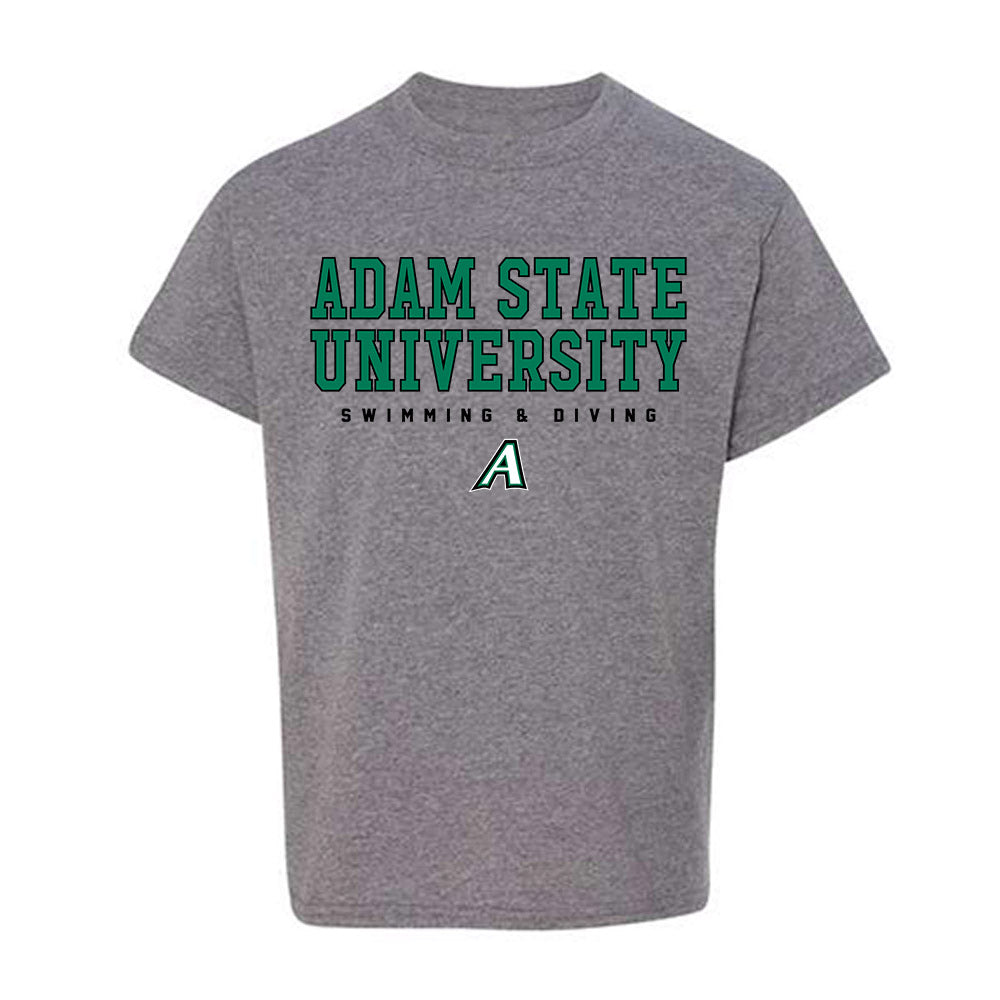 Adams State - NCAA Men's Swimming & Diving : Jonathon Adam - Youth T-Shirt