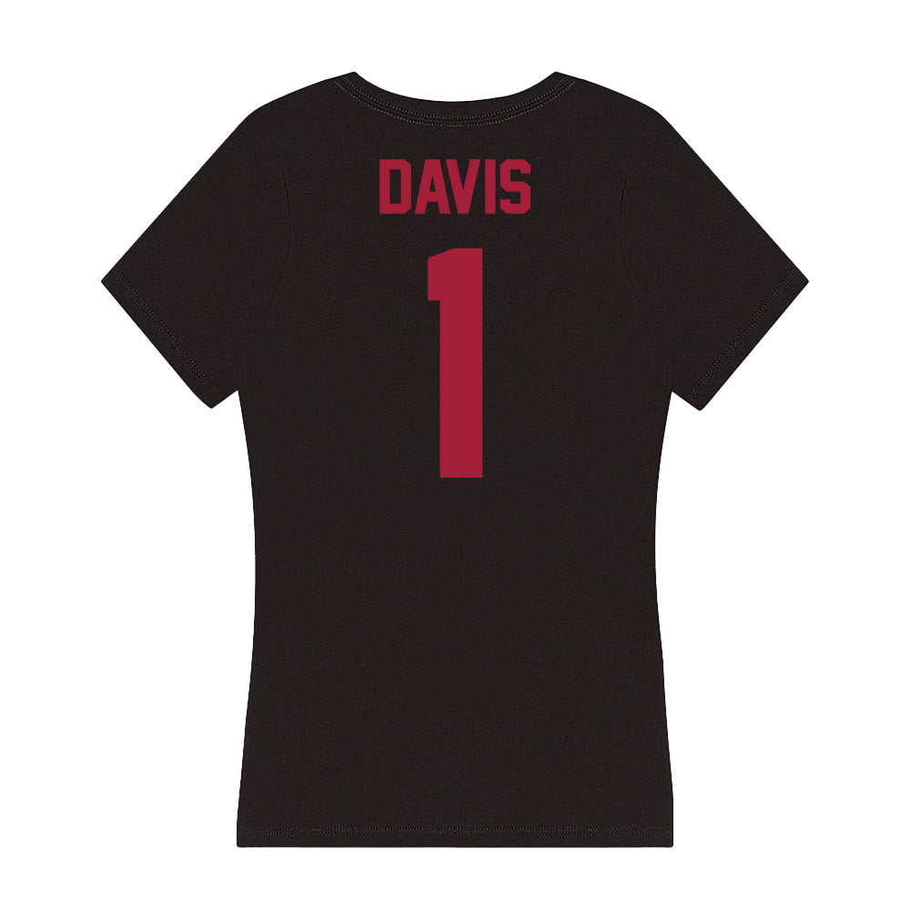 Alabama - Men's Basketball Alumni : Chuck Davis - Women's V-Neck T-Shirt