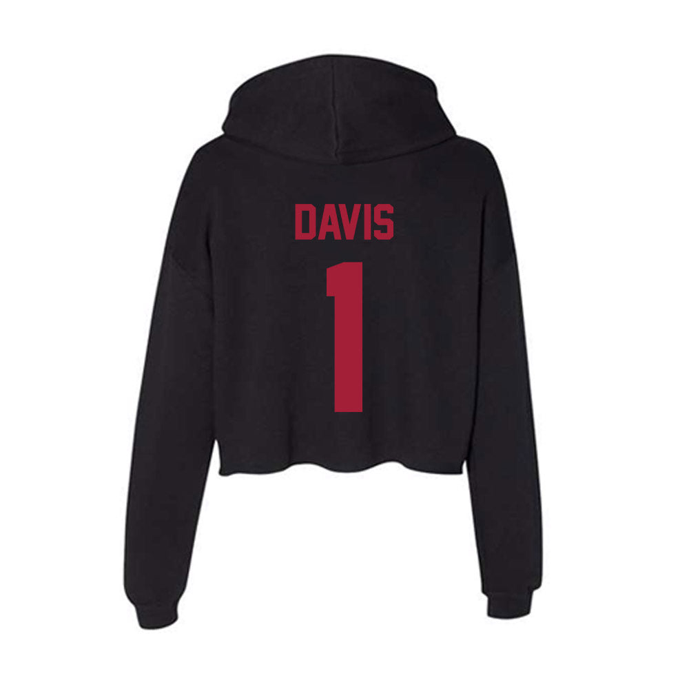 Alabama - Men's Basketball Alumni : Chuck Davis - Women's Crop Fleece Hoodie