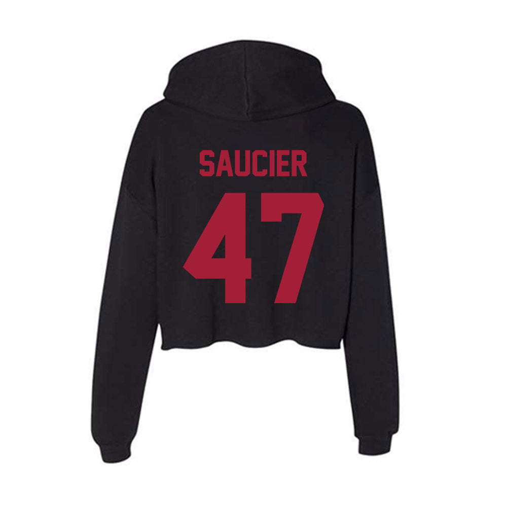 Alabama - Football Alumni : Robert Saucier - Women's Crop Fleece Hoodie