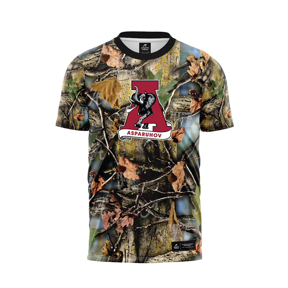 Alabama - NCAA Football : Alex Asparuhov - Sand Camo Premium Activewear T-Shirt