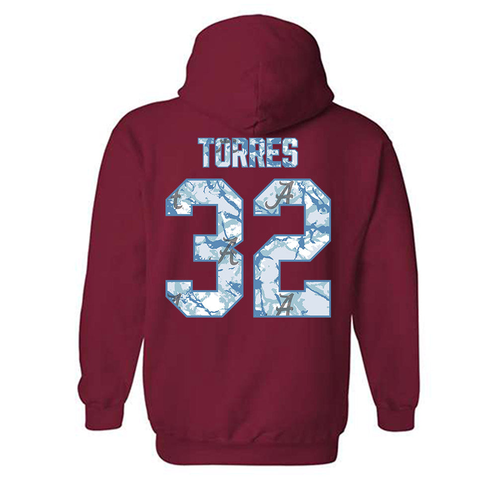 Alabama - NCAA Baseball : Jason Torres - Hydrobama‚Ñ¢ Hooded Sweatshirt Style001