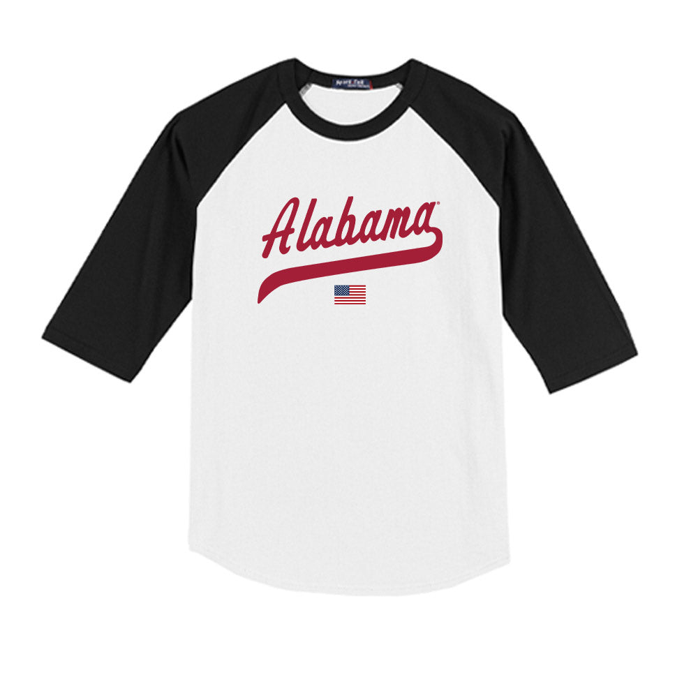 Alabama - NCAA Baseball : Bobby Alcock - USA Raglan Youth Raglan T-Shirt