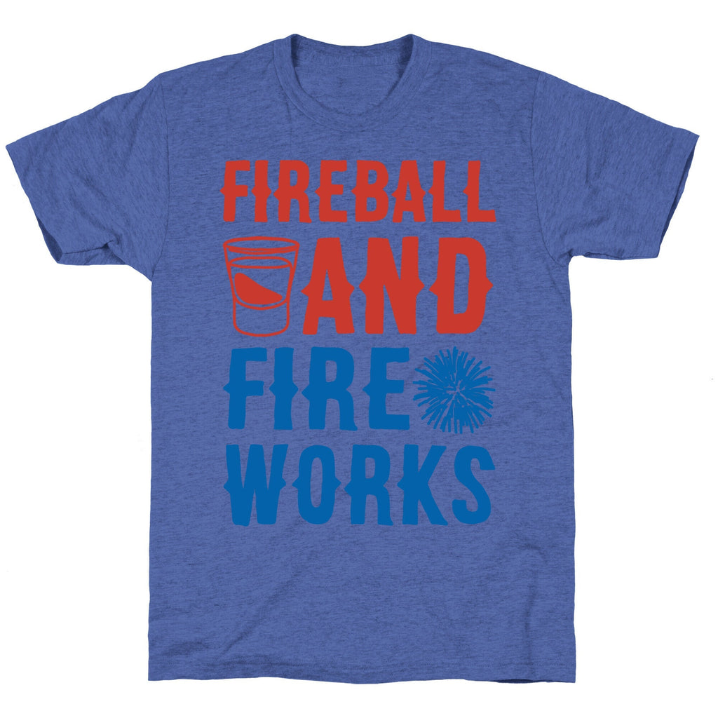 Fireball and Fire Works  Unisex Triblend Tee