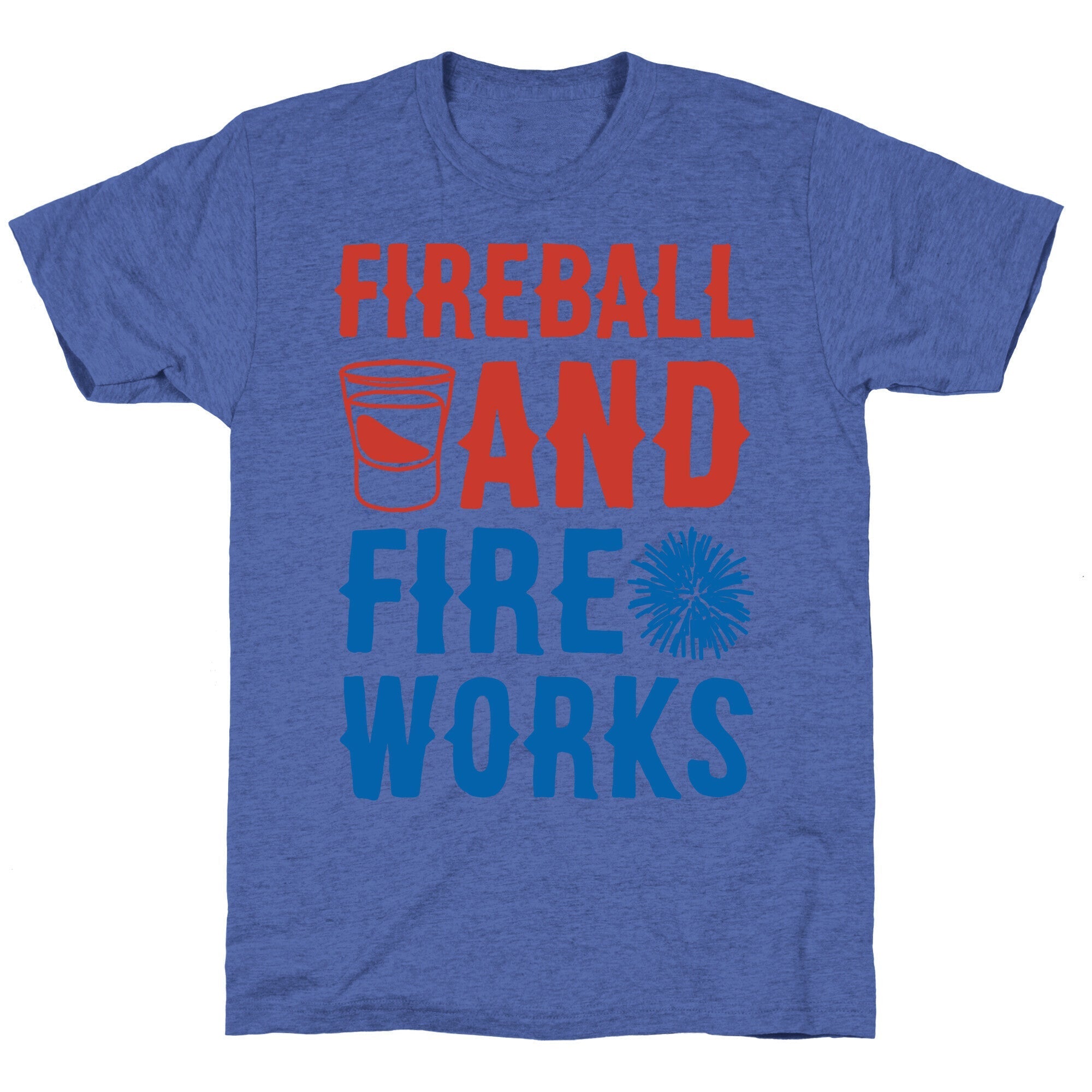 Fireball and Fire Works  Unisex Triblend Tee