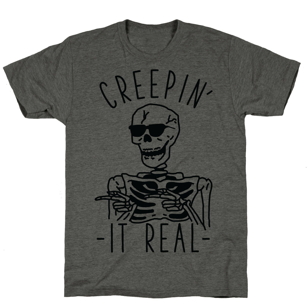 Creepin' It Real Skeleton  Unisex Triblend Tee