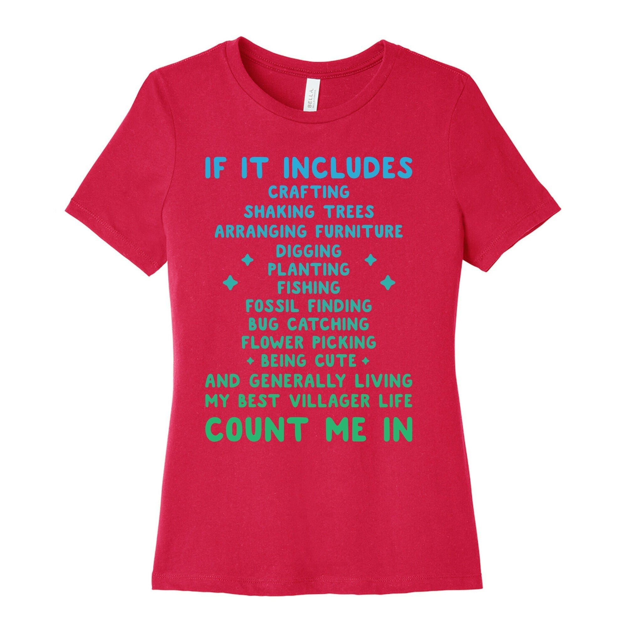 Animal Crossing Activities Count Me In Women's Cotton Tee