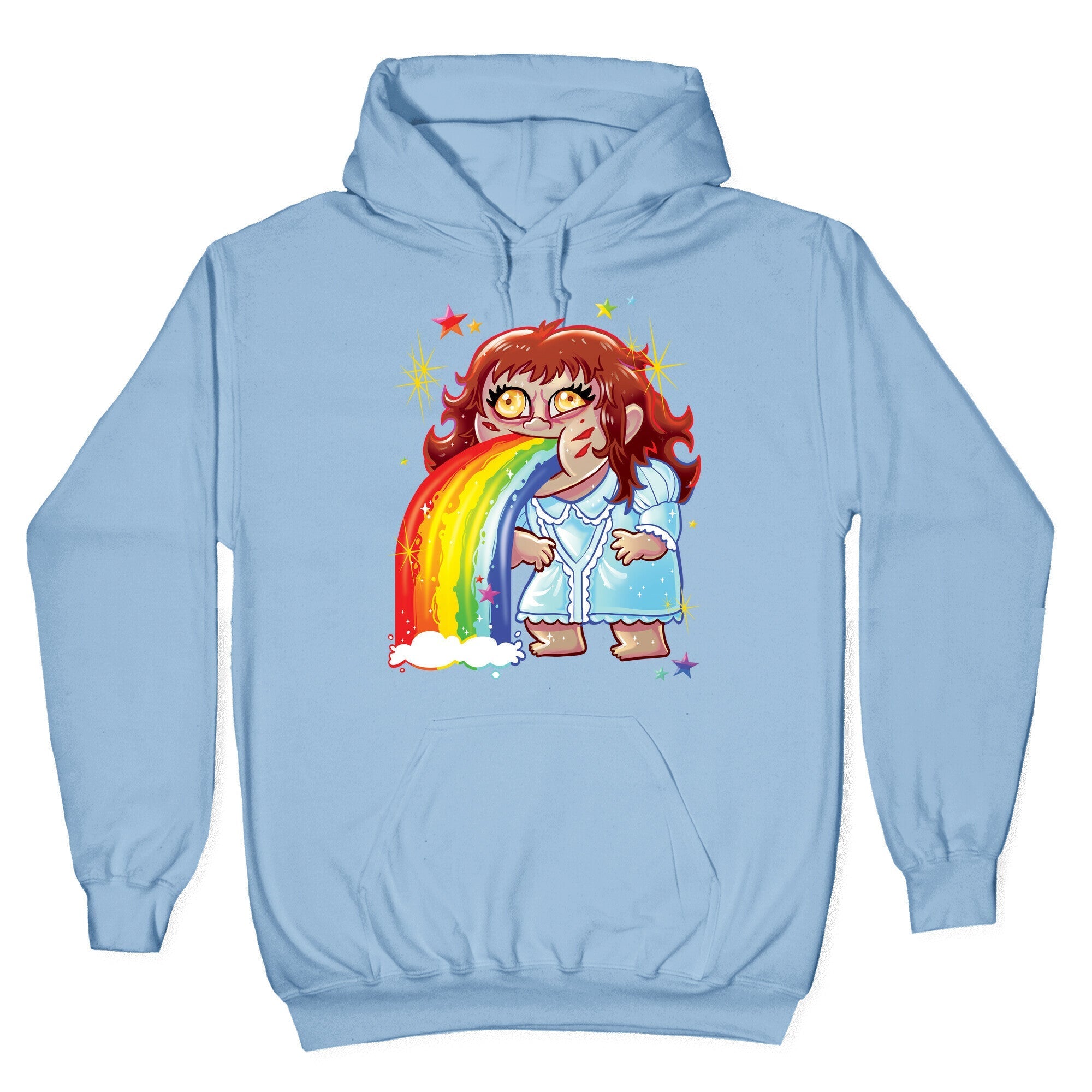 90's Rainbow Barfing Exorcist Hoodie